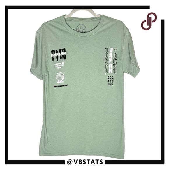 CVLA Men's No Limit PMD Graphic Crew Neck Short Sleeve T-Shirt Sage Size Small - Picture 1 of 6